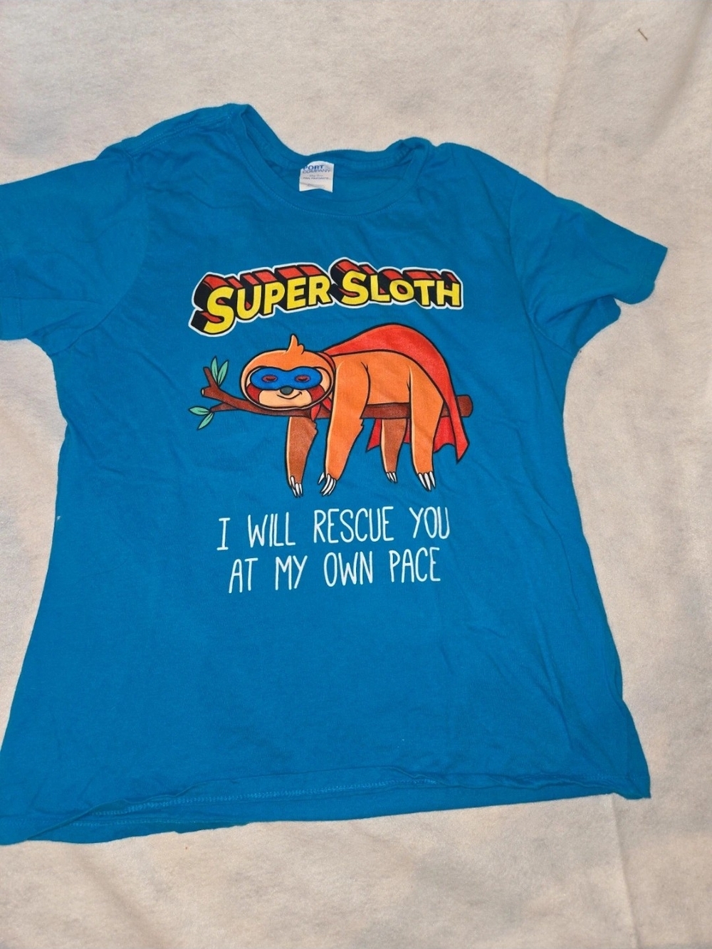 Super Sloth Graphic Tee - Blue